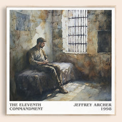 The Eleventh Commandment Literary Art Print by Jeffrey Archer – square framed poster