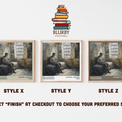 The Eleventh Commandment Literary Art Print by Jeffrey Archer – Style X, Y and Z square prints side by side – choose your finish
