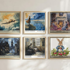 The Eleventh Commandment Literary Art Print by Jeffrey Archer – square print in a six-frame gallery wall