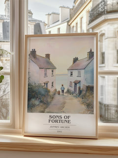 Sons of Fortune Book Cover Poster by Jeffrey Archer – framed print by a bright window