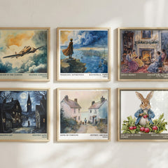 Sons of Fortune Literary Art Print by Jeffrey Archer – square print in a six-frame gallery wall