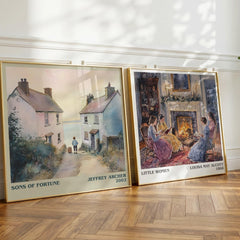 Sons of Fortune Literary Art Print by Jeffrey Archer – large square framed print leaning against a wall