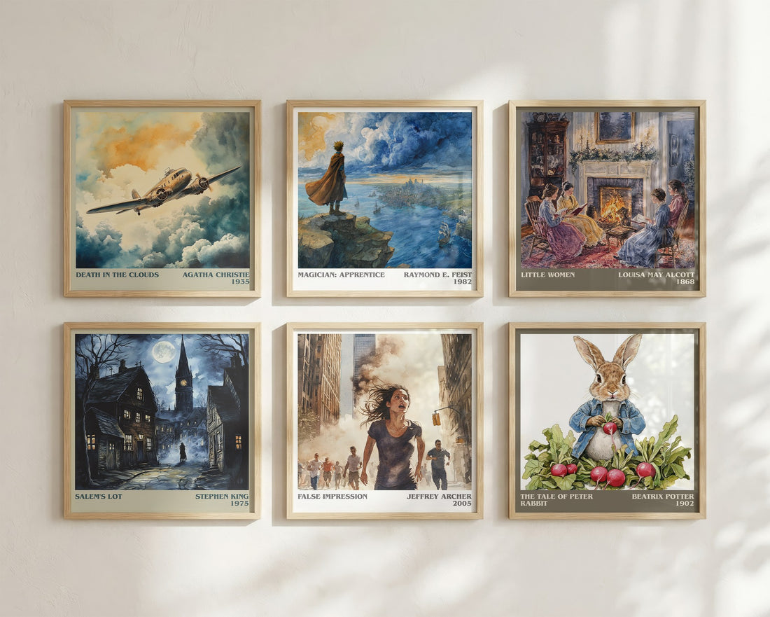 False Impression Literary Art Print by Jeffrey Archer – square print in a six-frame gallery wall