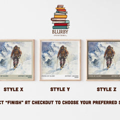 Paths of Glory Literary Art Print by Jeffrey Archer – Style X, Y and Z square prints side by side – choose your finish