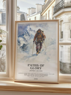 Paths of Glory Bookish Wall Art by Jeffrey Archer – framed print by a bright window