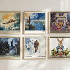 Paths of Glory Literary Art Print by Jeffrey Archer – square print in a six-frame gallery wall