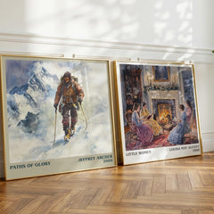 Paths of Glory Literary Art Print by Jeffrey Archer – large square framed print leaning against a wall