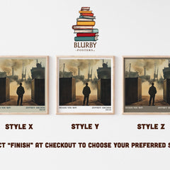 Heads You Win Literary Art Print by Jeffrey Archer – Style X, Y and Z square prints side by side – choose your finish