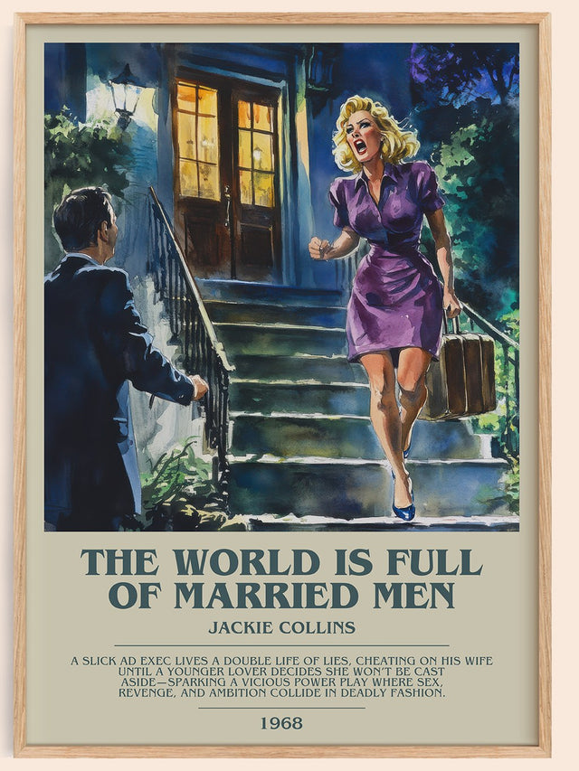 The World is Full of Married Men Bookish Wall Art by Jackie Collins