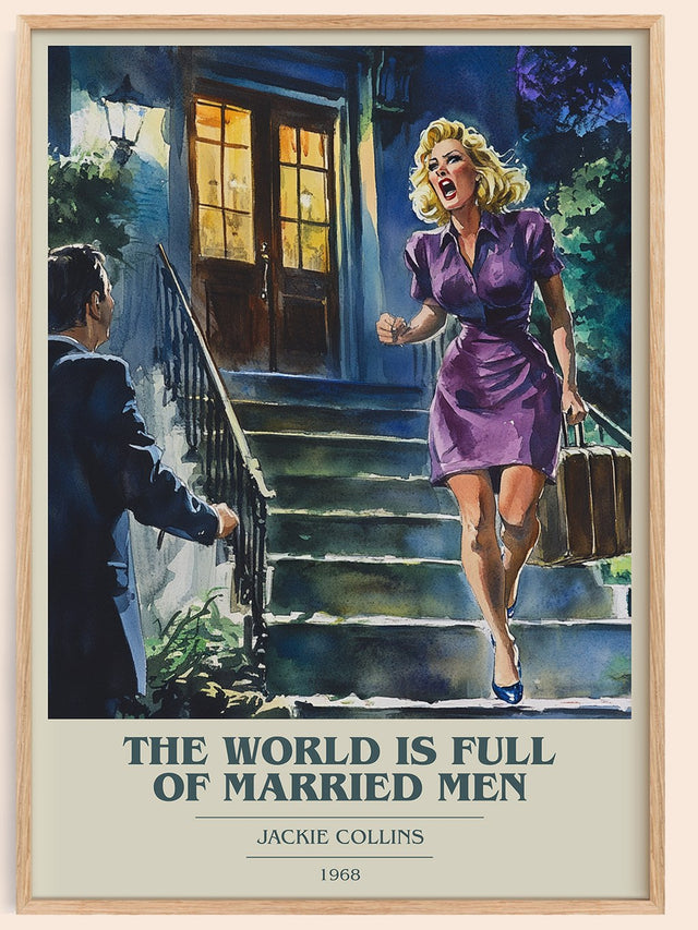 The World is Full of Married Men Book Cover Poster by Jackie Collins