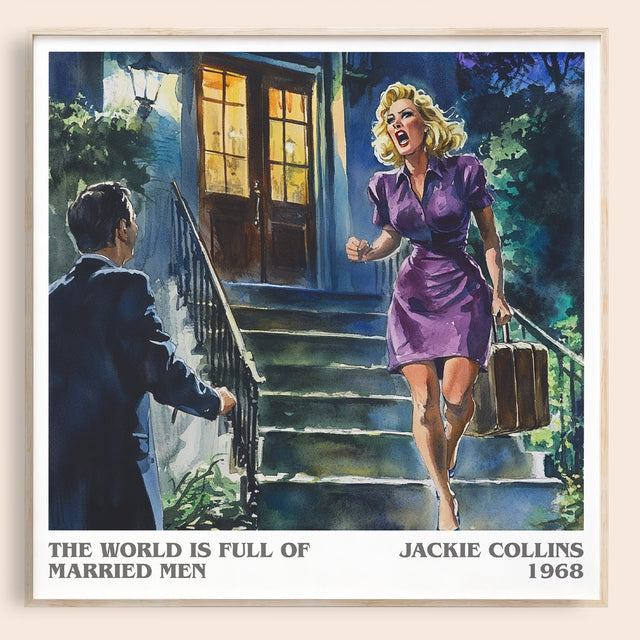The World is Full of Married Men Literary Art Print by Jackie Collins