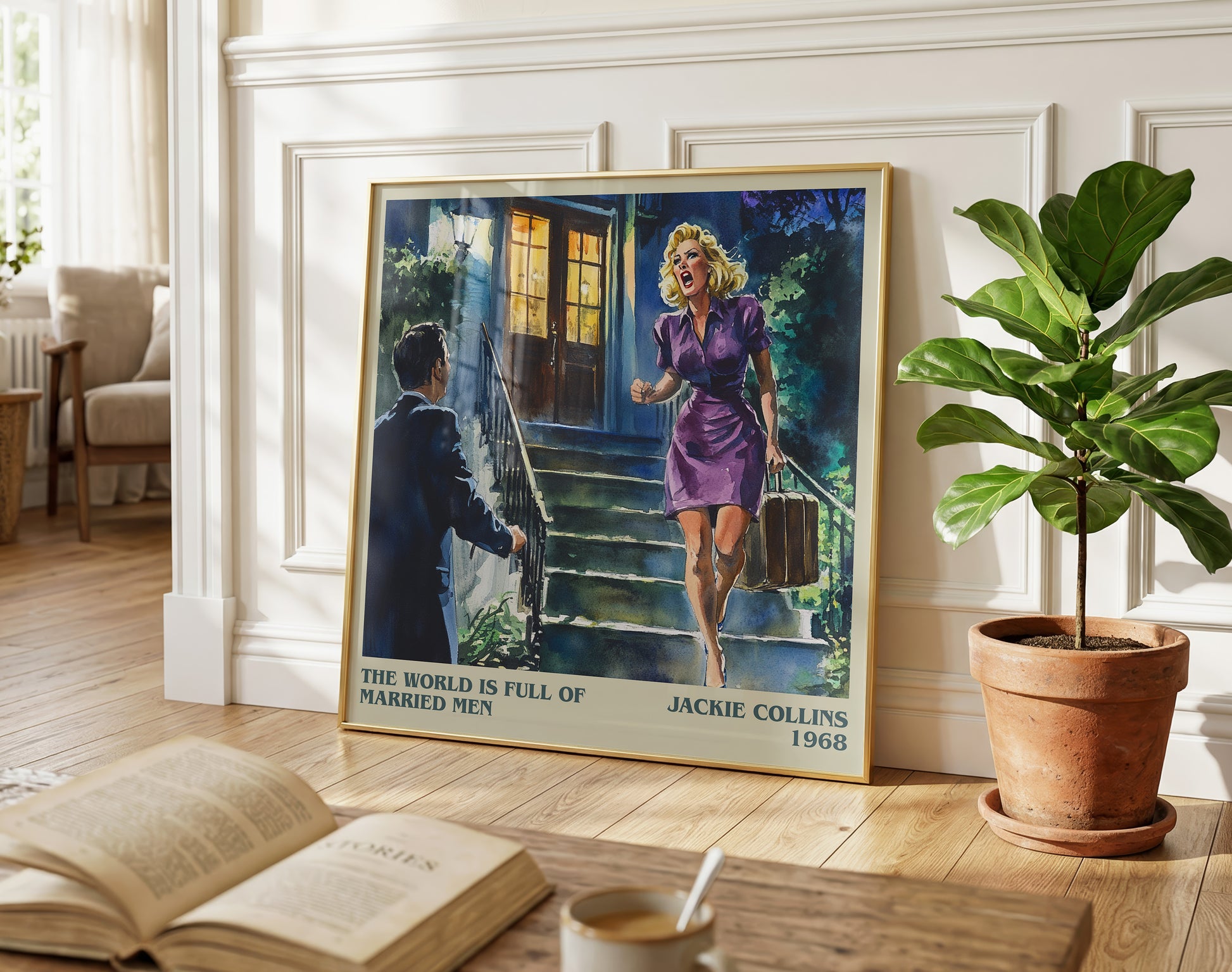 The World is Full of Married Men literary poster paired in gallery wall – literary art prints