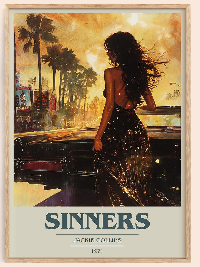 Sinners Book Cover Poster by Jackie Collins