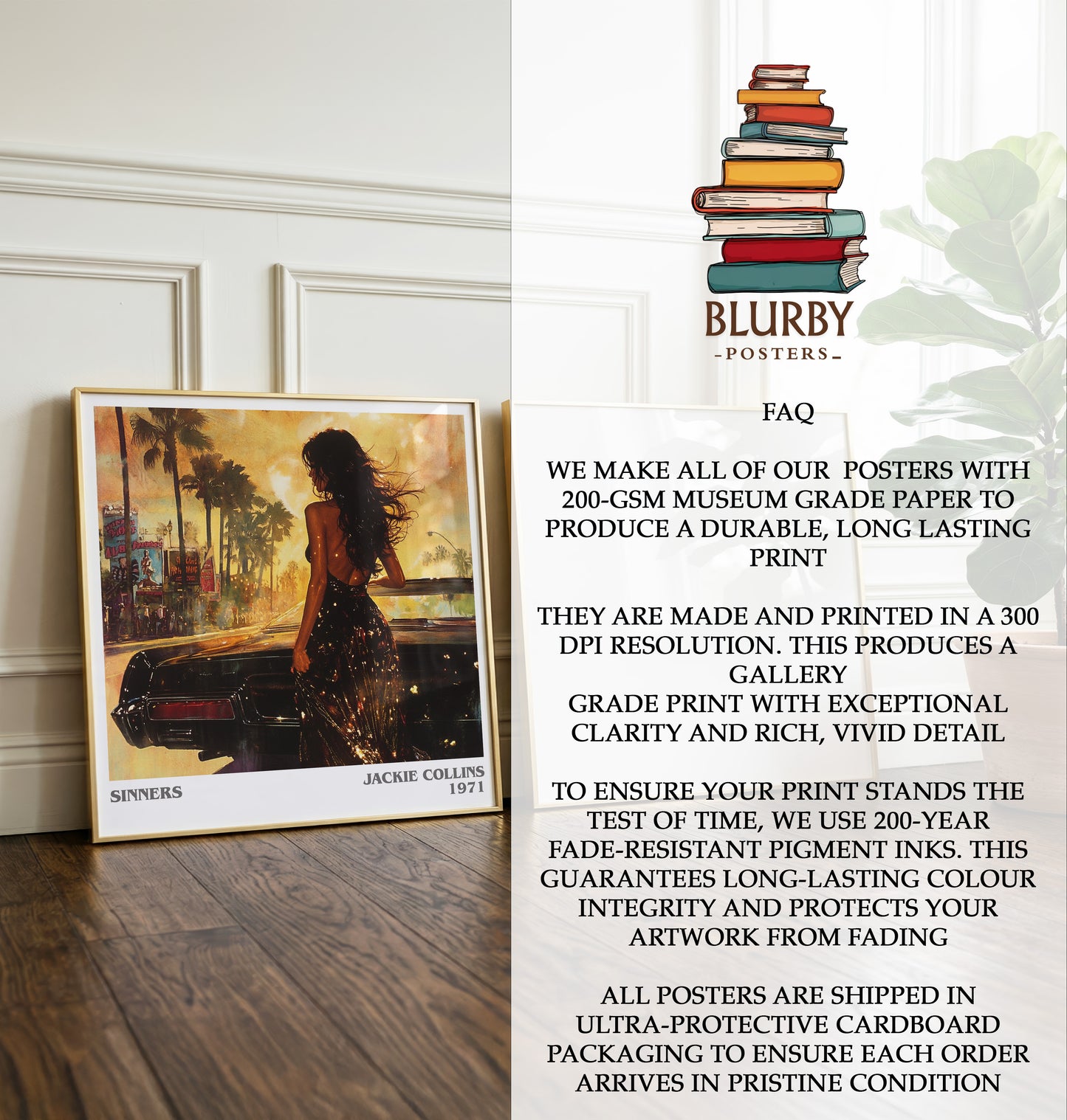 Sinners Literary Art Print by Jackie Collins