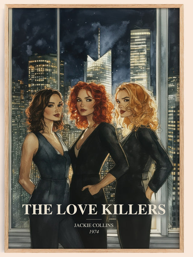 The Love Killers Book Watercolour Illustration by Jackie Collins