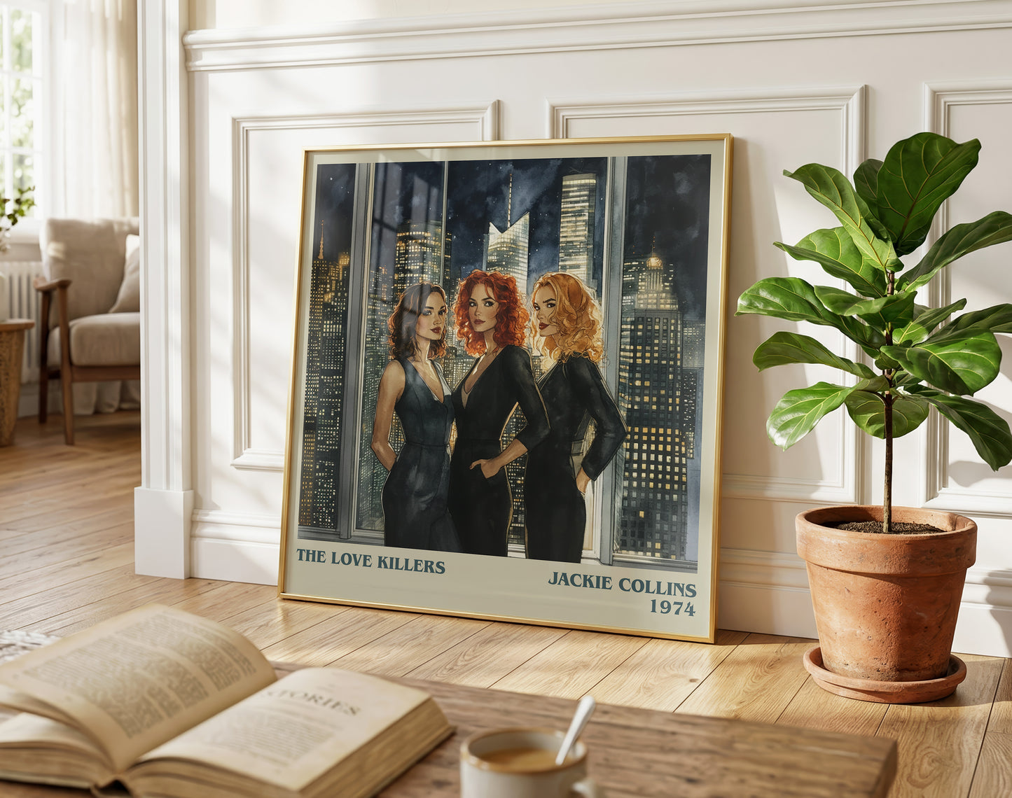 The Love Killers literary poster paired in gallery wall – literary art prints