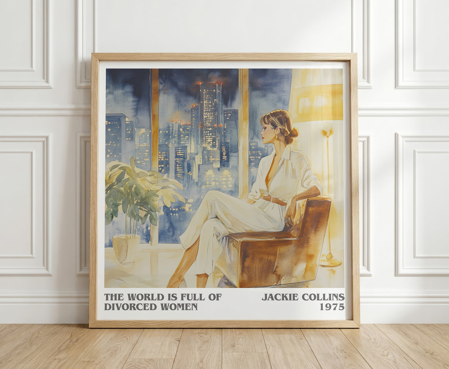 The World is Full of Divorced Women literary print in frame leaning in hallway – romance wall art