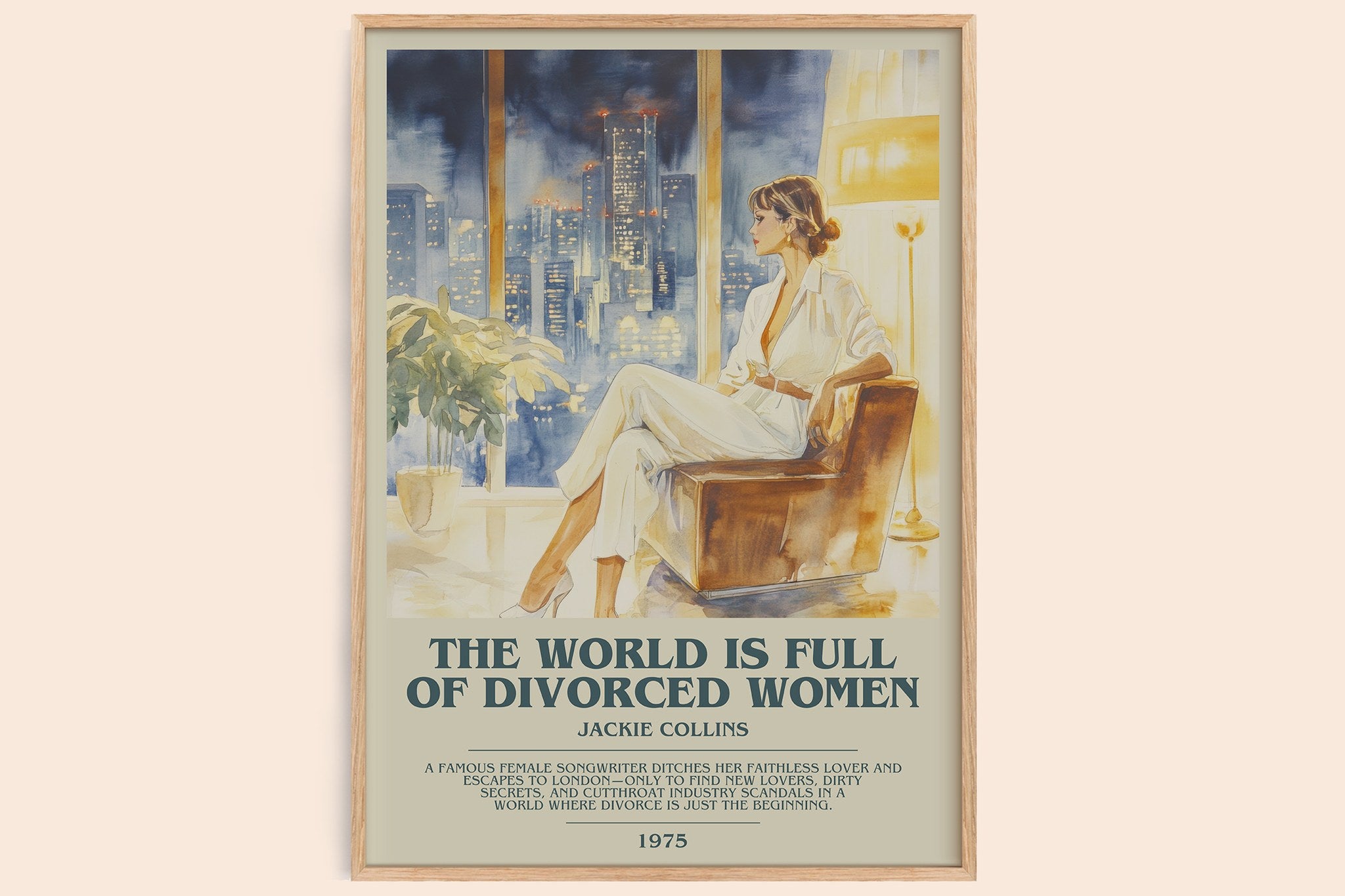 The World is Full of Divorced Women Bookish Wall Art by Jackie Collins