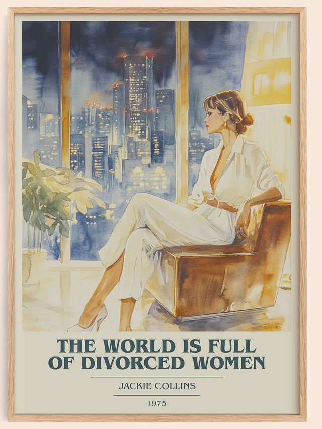 World is Full of Divorced Women Book Cover Poster by Jackie Collins