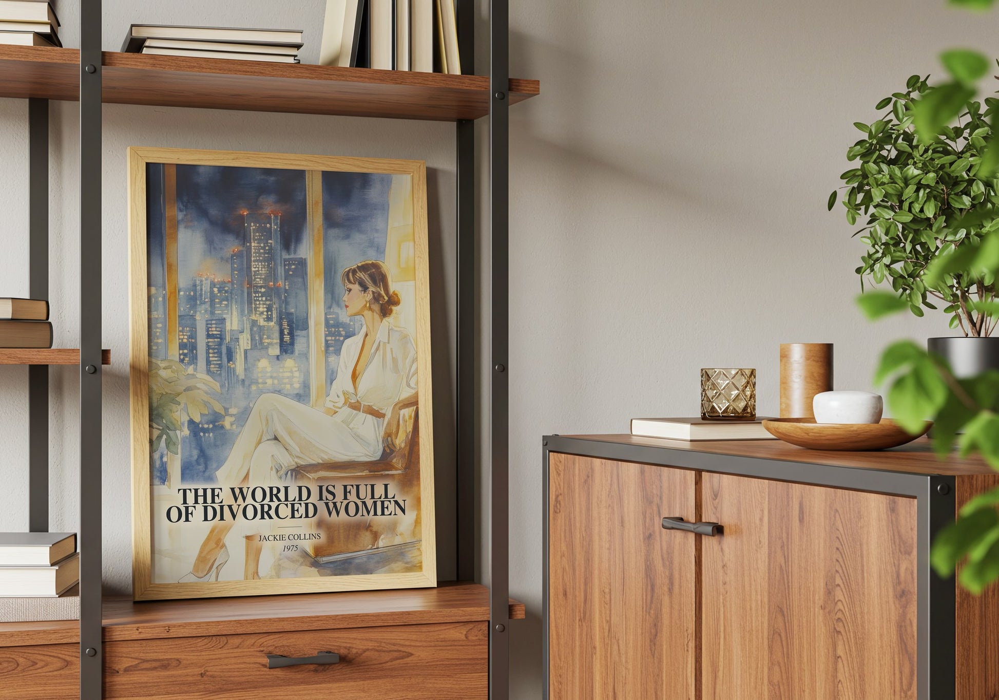 The World Is Full Of Divorced Women book watercolour illustration paper finish options – matte satin gloss