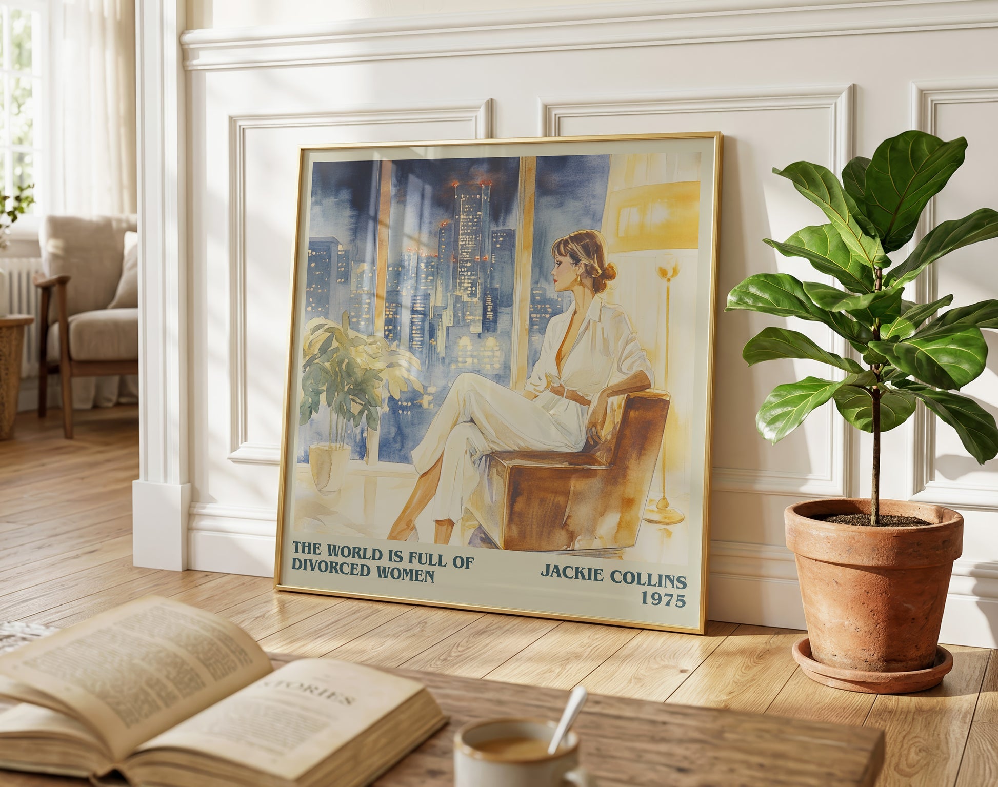 The World is Full of Divorced Women literary poster paired in gallery wall – literary art prints