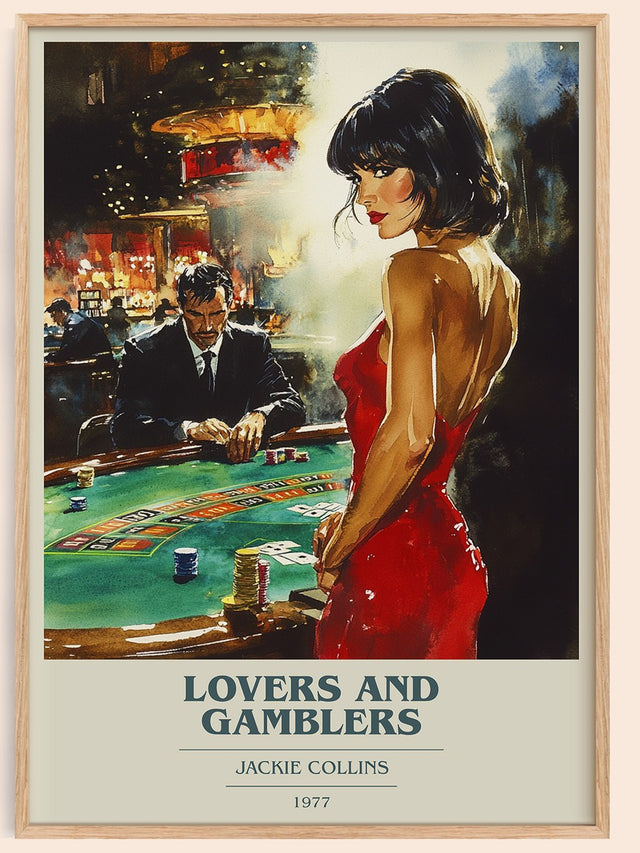 Lovers and Gamblers Book Cover Poster by Jackie Collins