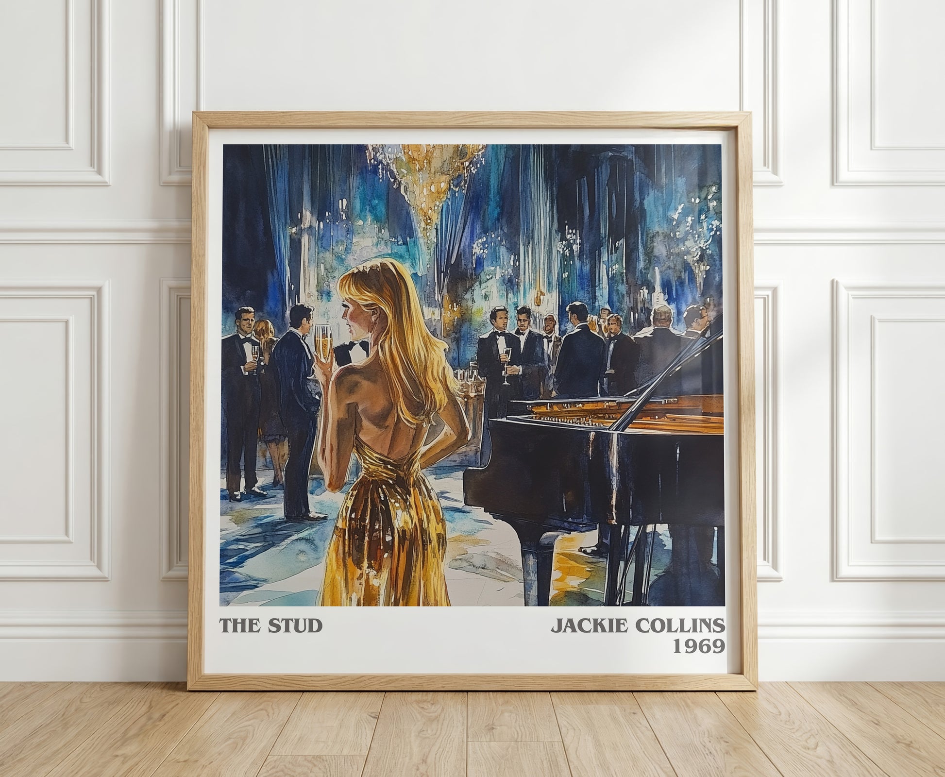 The Stud literary print in frame leaning in hallway – romance wall art