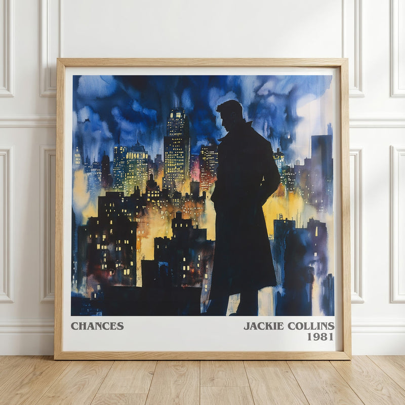 Chances literary print in frame leaning in hallway – romance wall art