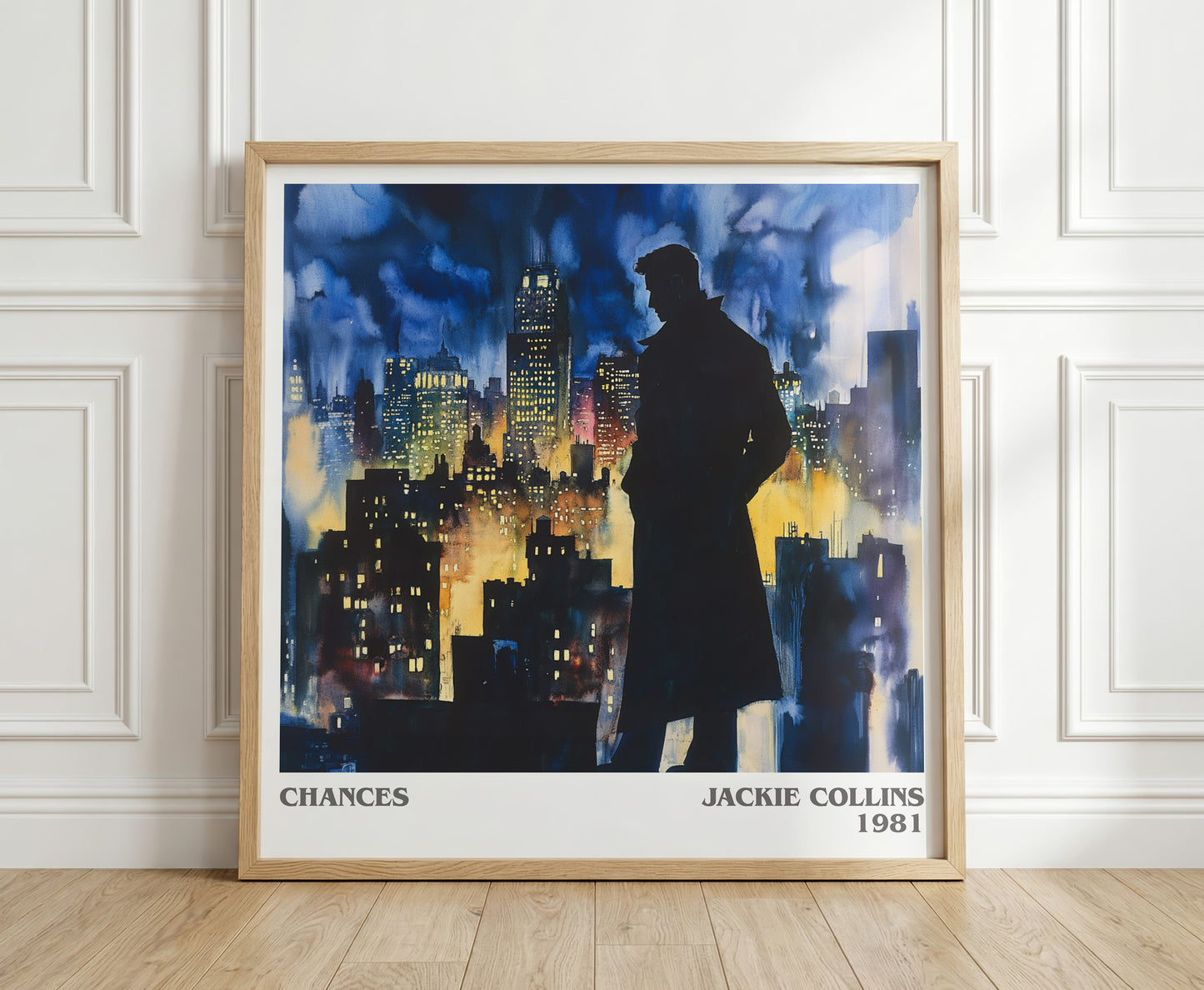 Chances literary print in frame leaning in hallway – romance wall art