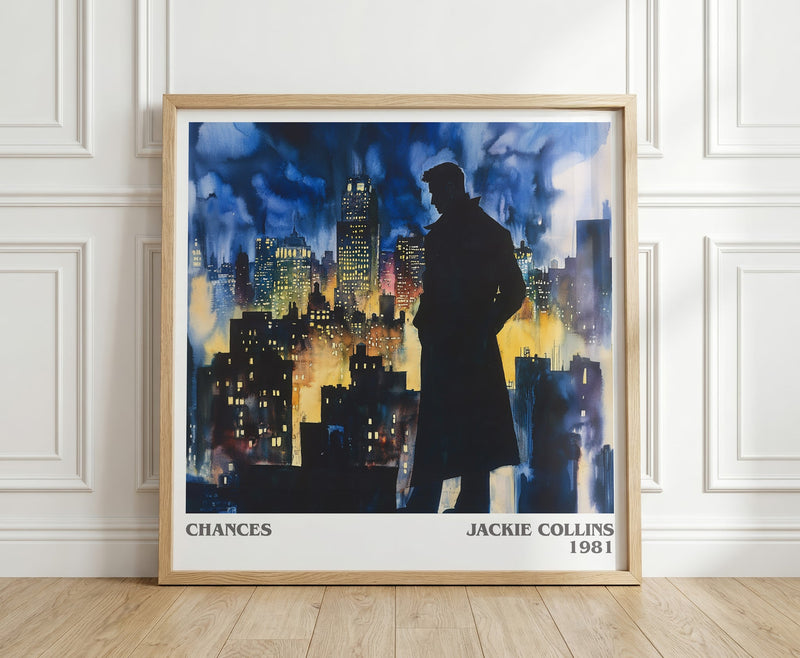 Chances literary print in frame leaning in hallway – romance wall art