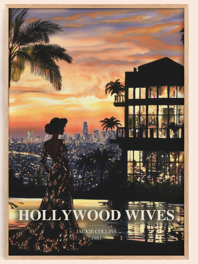 Hollywood Wives Book Watercolour Illustration by Jackie Collins