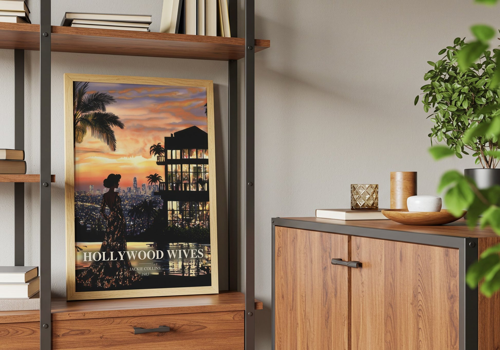 Hollywood Wives book watercolour illustration paper finish options – matte satin gloss