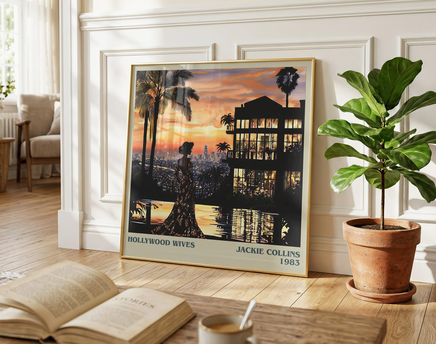 Hollywood Wives literary poster paired in gallery wall – literary art prints