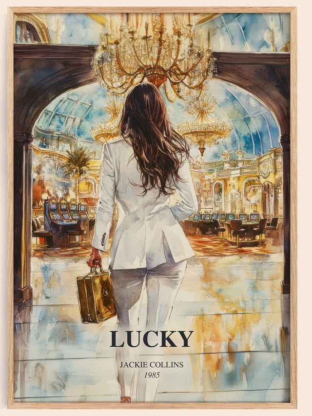 Lucky Book Watercolour Illustration by Jackie Collins