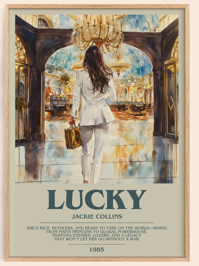 Lucky Bookish Wall Art by Jackie Collins