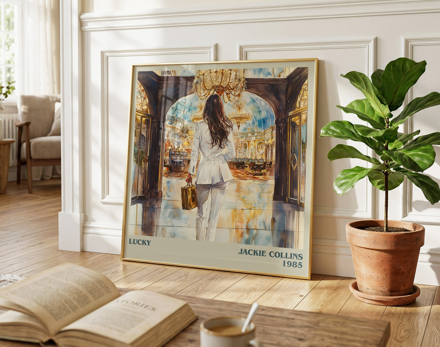 Lucky literary poster paired in gallery wall – literary art prints