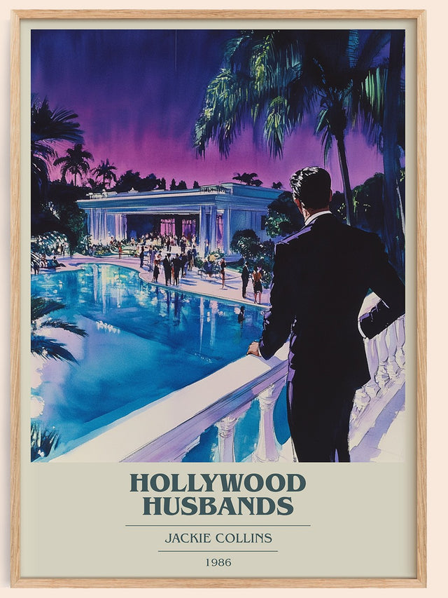 Hollywood Husbands Book Cover Poster by Jackie Collins