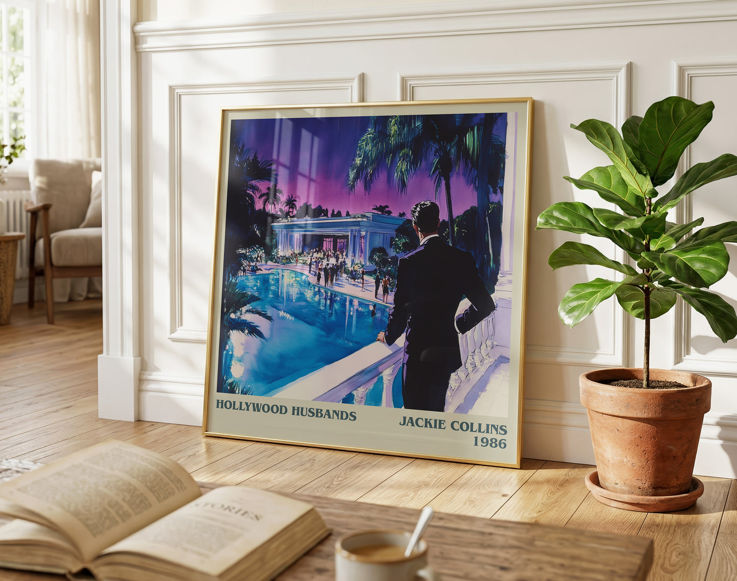 Hollywood Husbands literary poster paired in gallery wall – literary art prints