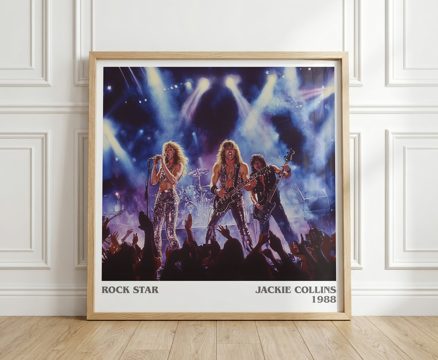 Rock Star literary print in frame leaning in hallway – romance wall art