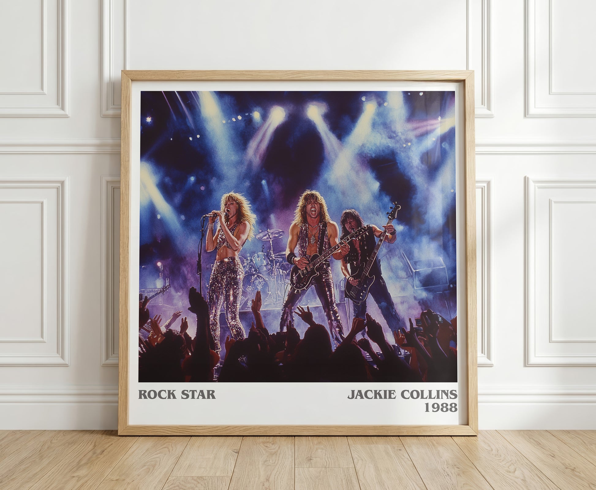 Rock Star literary print in frame leaning in hallway – romance wall art