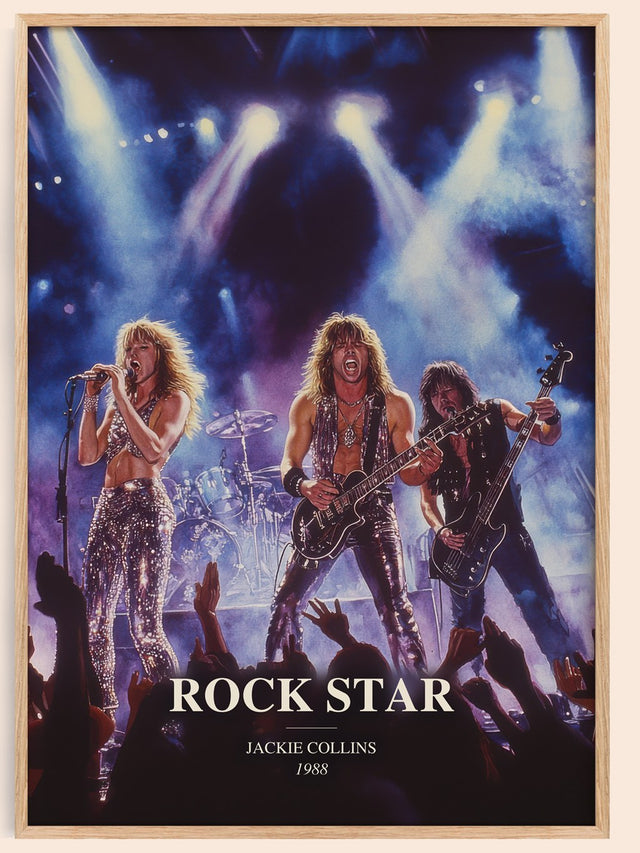 Rock Star Book Watercolour Illustration by Jackie Collins