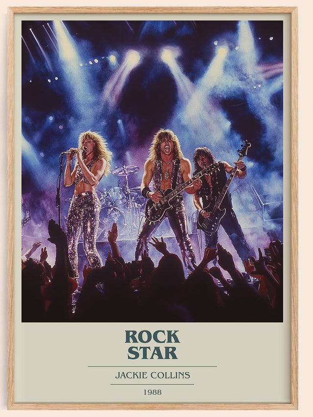 Rock Star Book Cover Poster by Jackie Collins