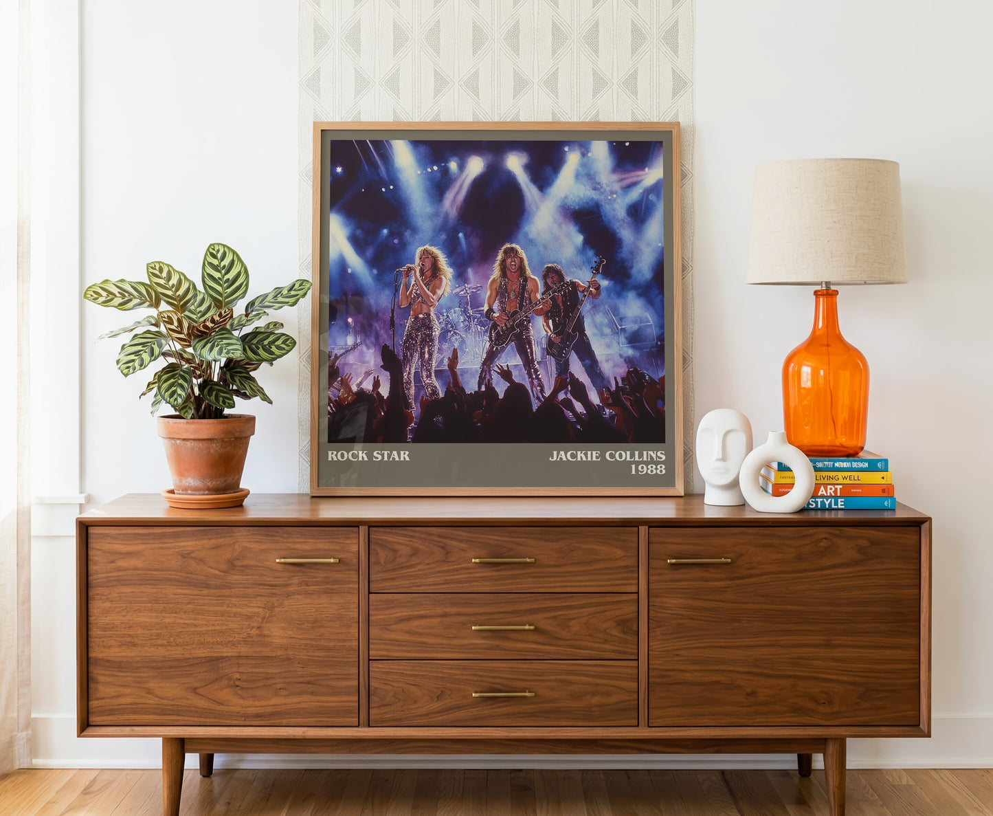 Rock Star literary literary print detail – Jackie Collins book art