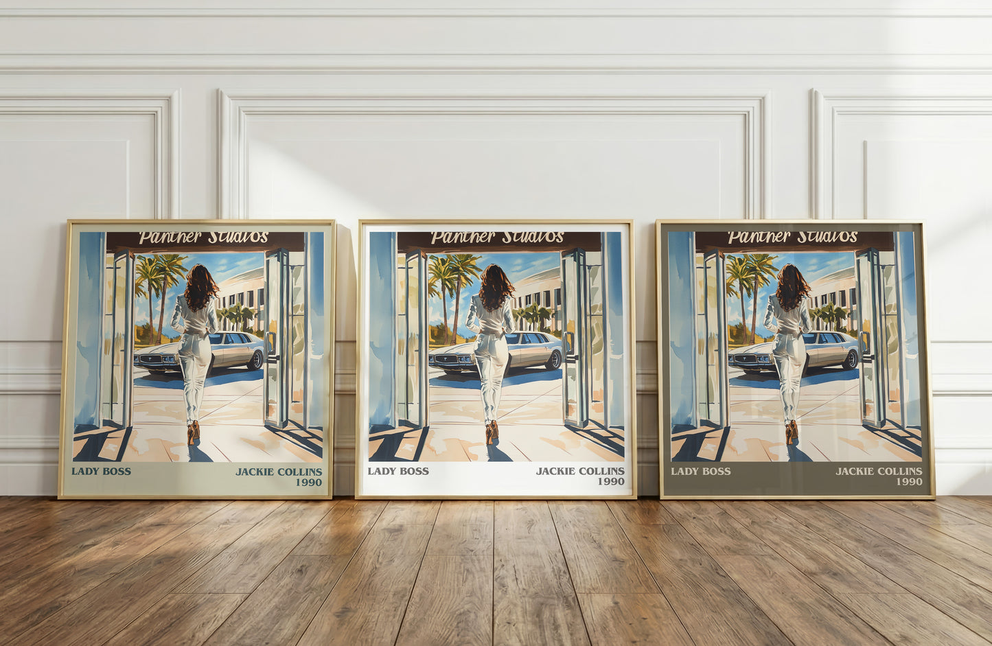 Lady Boss literary print framed by window – literary home decor