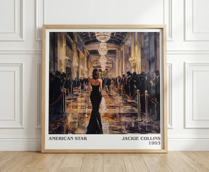 American Star literary print in frame leaning in hallway – romance wall art
