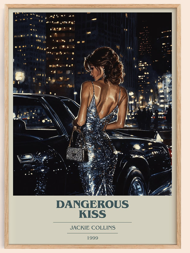 Dangerous Kiss Book Cover Poster by Jackie Collins