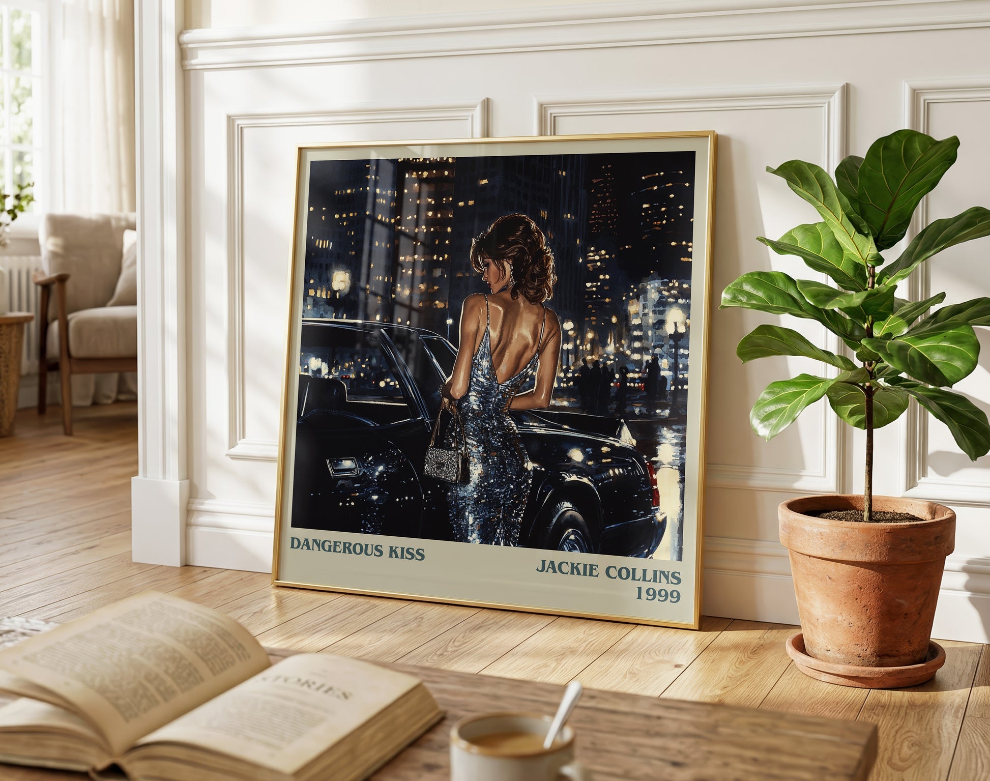 Dangerous Kiss literary poster paired in gallery wall – literary art prints