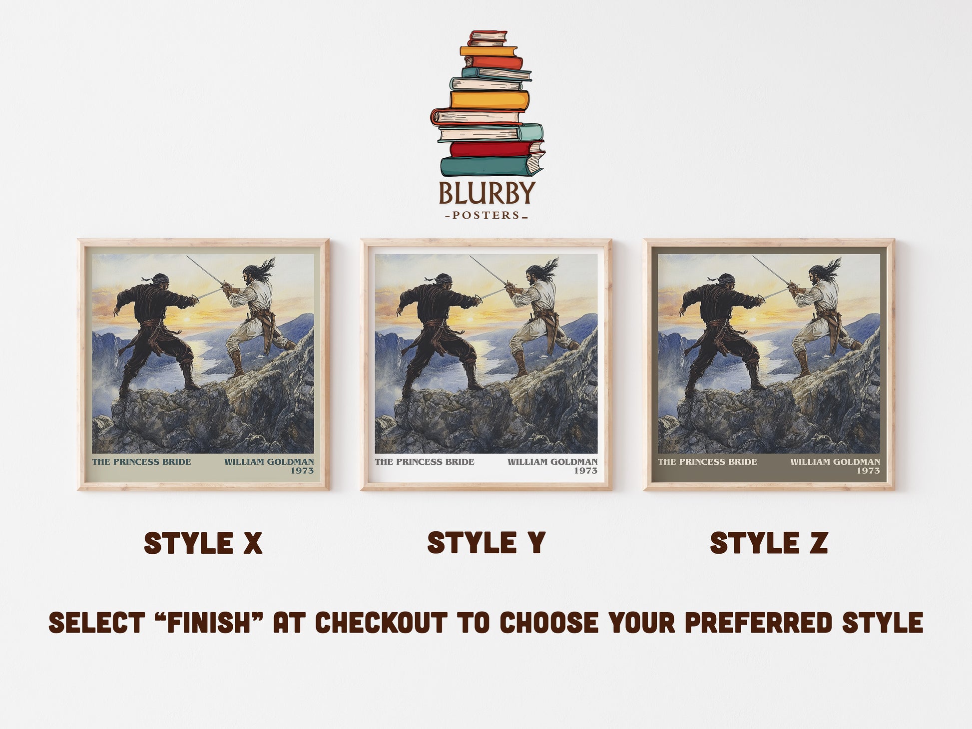 The Princess Bride literary art print colour and style options – William Goldman book art