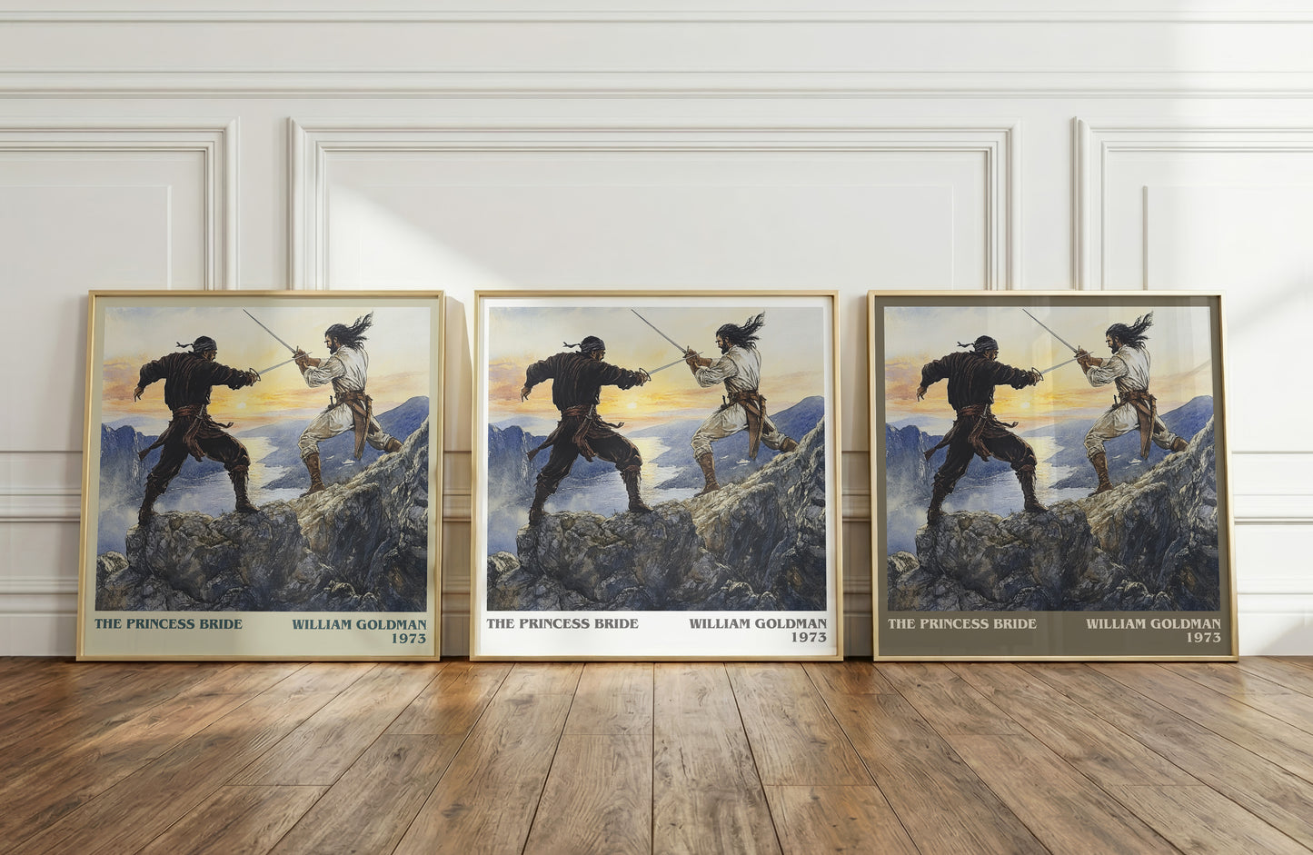 The Princess Bride literary print framed by window – literary home decor