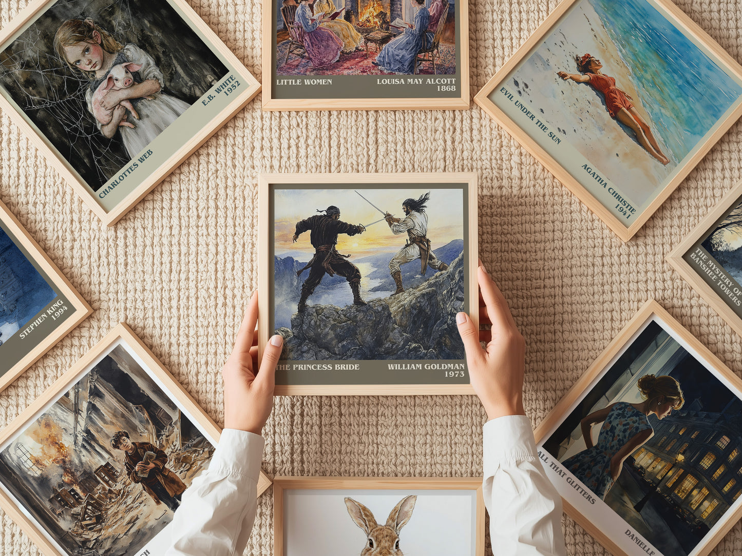 The Princess Bride literary print on bookshelf – William Goldman fan gift
